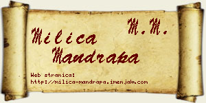 Milica Mandrapa vizit kartica